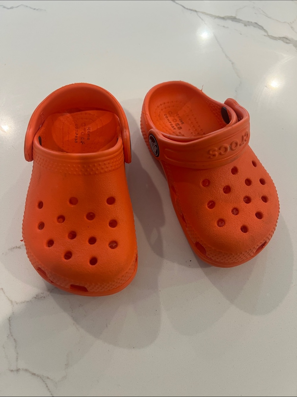 CROCS Kids' Lightweight Clog in Bright Orange